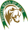 Vestal Hall of Fame logo with Gold Bear head silhouette encircled at top with green banner on which are the words Vestal Hall of Fame.