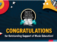 Best Communities for Music Education. Congratulations for outstanding support of Music Education.
